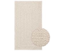 vidaXL Alfombra ZIZUR Apariencia yute interior y exterior Crema 60x110 cm