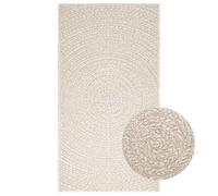 vidaXL Alfombra ZIZUR Apariencia yute Interior y exterior Crema 80x150 cm