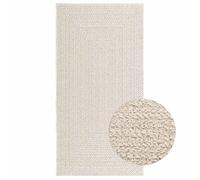 vidaXL Alfombra ZIZUR apariencia yute interior exterior crema 80x150cm