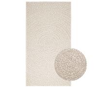vidaXL Alfombra ZIZUR apariencia yute interior exterior crema 80x150cm