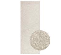 vidaXL Alfombra ZIZUR apariencia yute interior exterior crema 80x200cm