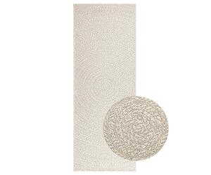 vidaXL Alfombra ZIZUR apariencia yute interior exterior crema 80x200cm