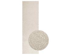 vidaXL Alfombra ZIZUR apariencia yute interior exterior crema 80x250cm