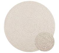 vidaXL Alfombra ZIZUR aspecto yute interior/exterior crema Ø 120 cm