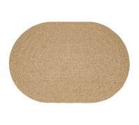 vidaXL Alfombra ZIZUR Crema 150 x 80 cm Polipropileno, Alfombrilla Ovalada Moderna para Exterior, Resistente al Sol, Ideal para Jardín y Terraza, Estilo y Durabilidad