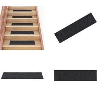 vidaXL Alfombras adhesivas para escaleras, 15 unidades, rectangulares, 76x20 cm, color - Alfombras para escaleras - Tapetes para escalones - Alfombras para escaleras - Decoración para escaleras