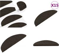 vidaXL Alfombras antideslizantes para escaleras, 15 unidades, 56x17x3 cm, color antracita - Alfombra para escaleras - Juego de alfombras para escaleras - Alfombra para escalones - Juego de alfombras p