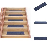 vidaXL Alfombras antideslizantes para escaleras, 15 unidades, 76x20 cm, gris azul