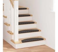 vidaXL Alfombras autoadhesivas para escaleras 15 pcs Antracita