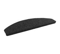 vidaXL Alfombras autoadhesivas para escaleras 15 pcs Negro