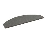 vidaXL Alfombras autoadhesivas para escaleras Semicircular 15 pcs Gris