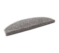 vidaXL Alfombras autoadhesivas para escaleras Semicircular 15 pcs Gris