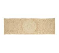 vidaXL Alfombras de área Blanco 60 x 250 cm Yute, Alfombrillas Redondas Hechas a Mano, Cubiertas de Yute ecológicas, Estilo Minimalista para tu hogar Moderno