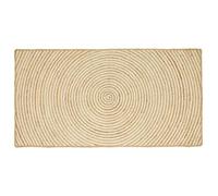 vidaXL Alfombras de área Blanco 80 x 150 cm Yute, Alfombrillas Redondas Hechas a Mano, Cubiertas de Yute ecológicas, Estilo Minimalista para tu hogar Moderno