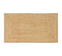 vidaXL Alfombras de área Natural 80 x 200 cm Yute, Alfombra de Yute, Hecha a Mano, Moderna, Suave, para el salón, decoración Duradera del hogar