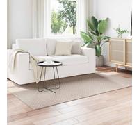 vidaXL Alfombra de área, forma rectangular, color crema, 230 x 160 cm, poliéster