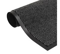 vidaXL Alfombras de entrada 2x Rectangulares antideslizantes 90x150 cm Gris atrapa la suciedad