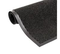vidaXL Alfombras de Entrada rectangulares de Nudo 2 uds Negro 80x120cm