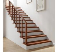 vidaXL Alfombras para escalones 12 uds. 110 x 25 x 2 cm Marrón