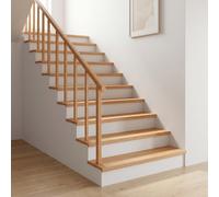 vidaXL Alfombras para escalones 12 uds. 120 x 25 x 2 cm Natural