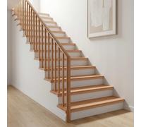 vidaXL Alfombras para escalones 12 uds. 70 x 30 x 2 cm Natural