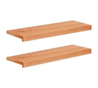 vidaXL Alfombras para escalones 2 uds. 70 x 30 x 2 cm Barniz