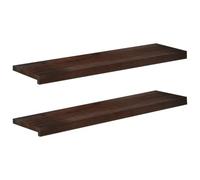 vidaXL Alfombras para escalones 2 uds. 90 x 25 x 2 cm Marrón Oscuro