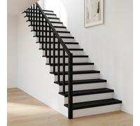 vidaXL Alfombras para escalones 4 uds. 100 x 30 x 2 cm Negro