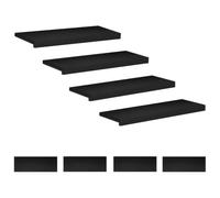 vidaXL Alfombras para escalones 8 uds. 70 x 30 x 2 cm Negro