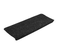 vidaXL Alfombrilla Autoadhesiva de Escalera 15 uds, Alfombra Antideslizante, Protector Amortiguación de Peldaño, Tela Gris Antracita 65x24,5x3,5 cm