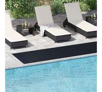 vidaXL Alfombrilla con relieve fino Negro 1 x 5 m Goma