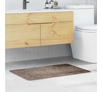 vidaXL Alfombrilla de baño antideslizante Marrón 60 x 90 cm PP