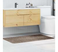 vidaXL Alfombrilla de baño antideslizante Marrón 70 x 120 cm PP