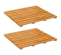 vidaXL Alfombrilla de baño 2 uds. Natural 50 x 48 cm