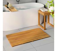 vidaXL Alfombrilla de baño Natural 100 x 53 cm Madera de Acacia Sólida