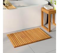 vidaXL Alfombrilla de baño Natural 80 x 50 cm Madera de Acacia Sólida