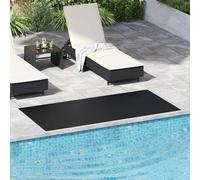 vidaXL Alfombrilla de suelo con diseño de damero Negro 1 x 2 m Goma
