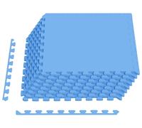 vidaXL Alfombrilla protectora para piscinas, 24 unidades, azul, 8,64 m², espuma de EVA