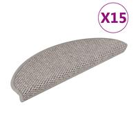 vidaXL Alfombrillas autoadhesivas sisal 15 uds plateado 56x17x3 cm