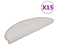 vidaXL Alfombrillas autoadhesivas sisal 15 uds platina 65x21x4 cm