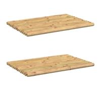 vidaXL Alfombrillas de baño bambú 2 unidades 50 x 35 cm