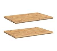 vidaXL Alfombrillas de baño 2 Unidades bambú 70x50 cm, Alfombrilla de Ducha, Alfombrilla Decorativa, Alfombrilla de baño