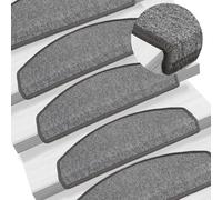 vidaXL Alfombrillas de Escalera 10 uds Protector Peldaño 65x24x4 cm Color Antracita, Gris claro, Gris oscuro y mas