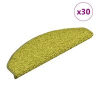 vidaXL Alfombrillas para escaleras, 30 unidades, 65x21x4 cm, color verde, semicirculares, grandes