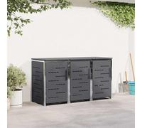 vidaXL Almacenamiento de contenedor con ruedas for 3 Bins 240L