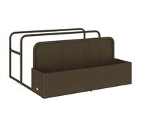 vidaXL Almacenamiento para flotadores de piscina, color marrón, 110x100x57 cm, poliratán