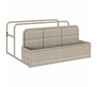 vidaXL Almacenamiento para flotadores de piscina, gris claro, 110x100x57 cm, poliratán