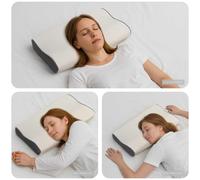 vidaXL Almohada cervical Blanco Espuma Viscoelástica 59 x 34,5 x 12 cm