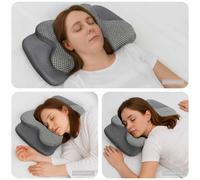 vidaXL Almohada cervical Gris Espuma Viscoelástica 58 x 38 x 12 cm