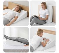 vidaXL Almohada en forma de cuña 69 x 64 x 19 cm Medio Blanco